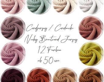 Cordjersey | Nicky Breitcord Jersey | Cordnicki | Rippenjersey | 12 Farben | ab 50 cm | Meterware