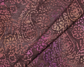 Unique Crafted Batik Cotton | mauve | Baumwollstoff