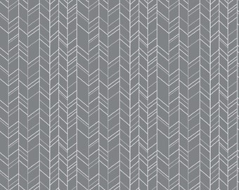 Popelin Toff Design ZIGZAG grau