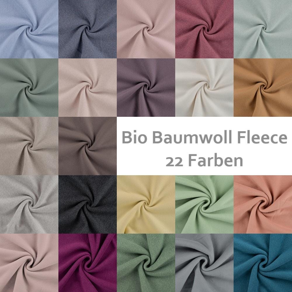 Organic Cotton Polar Fleece - European Import - Cyclam Organic Cotton Polar Fleece - European Import - Cyclam
