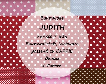Baumwolle JUDITH / Punkte 7 mm / Swafing / Ökotex / viele Farben
