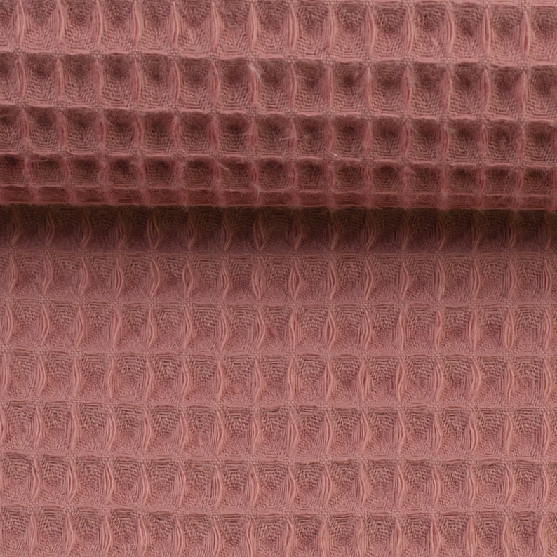 25 cm REST Waffel-Piqué NELSON kräftiges altrosa Ökotex Bild 1