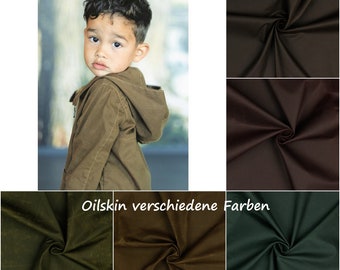 OILSKIN | gewachster Baumwollstoff | bordeaux & dark green | für Bekleidung und Taschen | ab 50 cm