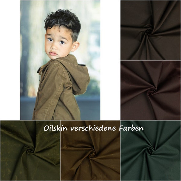 OILSKIN | gewachster Baumwollstoff | bordeaux & dark green | für Bekleidung und Taschen | ab 50 cm