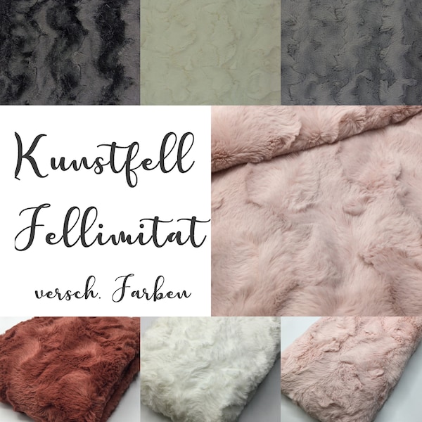 Kunstfell Fellimitat | viele Farben | Ökotex | ab 50 cm