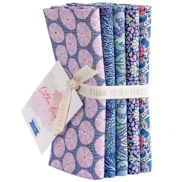 TILDA Stoffpaket | The Cotton Beach | Ocean | Fat Quarter Bundle | Stoffzuschnitte | Patchworkstoffe