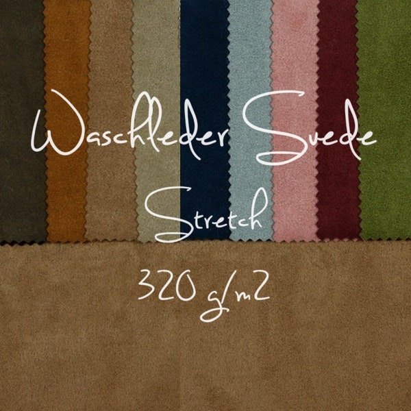 Waschleder | Suede | Stretch | 320 g/m2 | vers. Farben