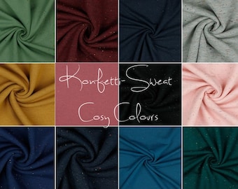 Konfetti-Sweat COSY COLOURS |  viele Farben | Ökotex | ab 50 cm