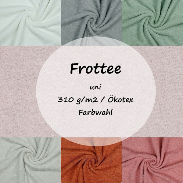 Frottee, uni / 310 g/m2 / Ökotex / Farbwahl