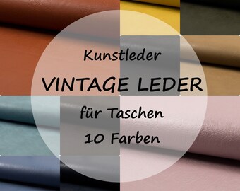 Vintage leather / imitation leather / imitation leather / 10 colours