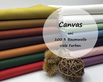 Canvas | Baumwollcanvas | uni | Ökotex | viele Farben