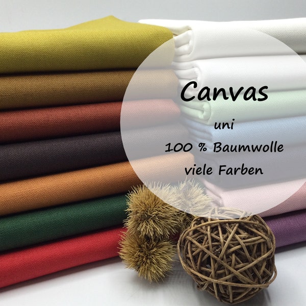 Canvas | Baumwollcanvas | uni | Ökotex | viele Farben