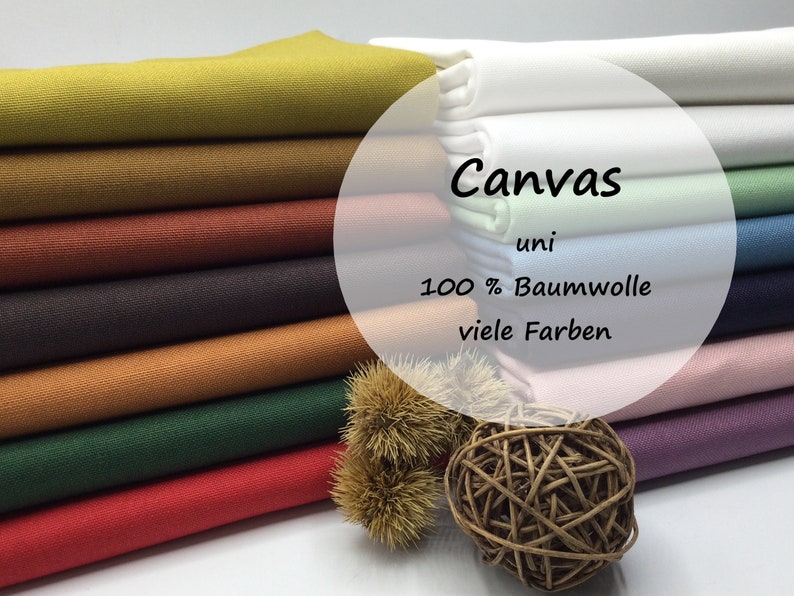 Canvas Baumwollcanvas uni Ökotex viele Farben Bild 1