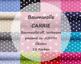 Baumwolle CARRIE / Baumwollstoff / Sterne / Swafing / 13 Farben