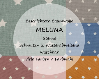Beschichtete Baumwolle MELUNA Sterne 1 cm / 6 Farben zur Auswahl