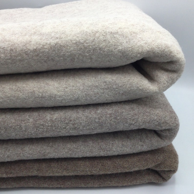 28 cm REST NAOMI Melange gekochte Wolle Walk 100% Wolle beige Bild 3