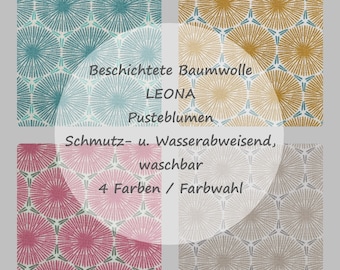 Beschichtete Baumwolle LEONA Pusteblumen / 3 Farben / Farbwahl
