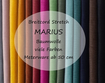 Breitcord MARIUS / Stretch / Swafing / viele Farben / ab 0,5 m