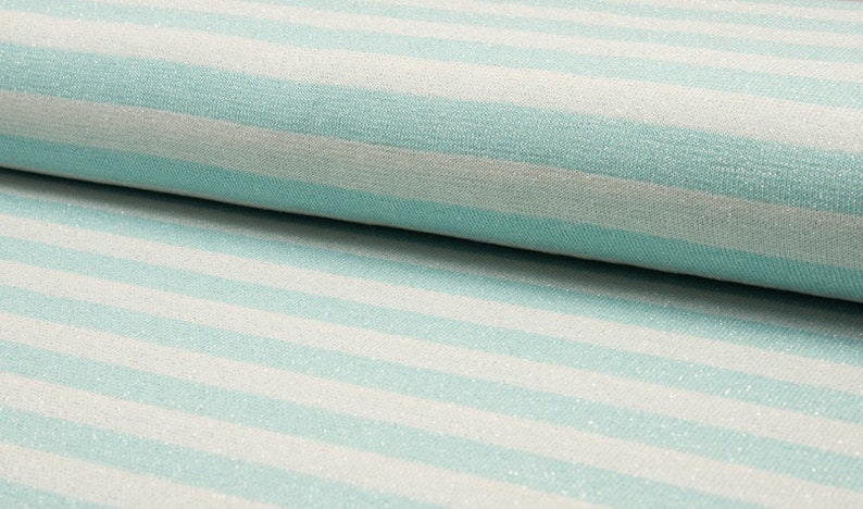 Sparkling Jersey Stripe 2,5 cm mint Bild 1