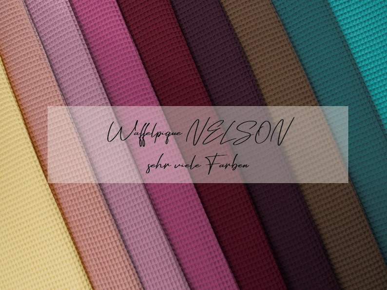 Waffelpique NELSON Waffelstoff / Swafing / Meterware / Ökotex / Farbwahl Bild 1