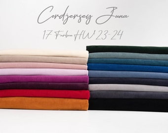 Cordjersey | Cordnicki | Rippnicki | JUNA | HW 23-24 | Ökotex | 17 Farben