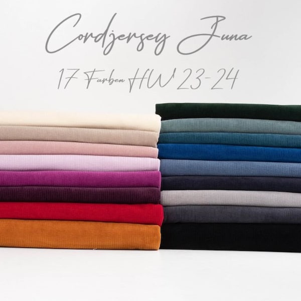 Cordjersey | Cordnicki | Rippnicki | JUNA | HW 23-24 | Ökotex | 17 Farben