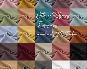 Ottoman Rib Jersey / rib jersey / 46 colors / meter goods / from 0.5 m