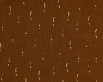 Bio Musselin / Double Gauze STRIPES, cognac