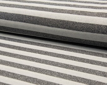 Sparkling Jersey Stripe 2,5 cm dark grey