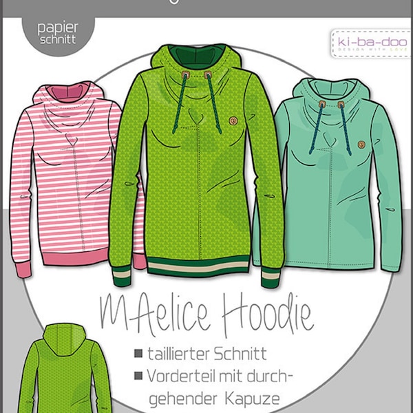 Ki-Ba-Doo Papierschnittmuster Damen Hoodie MAelice