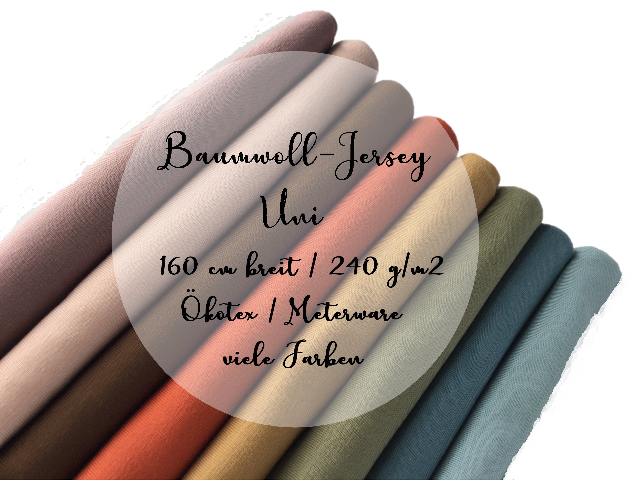 Buy Jersey, Uni Baumwolljersey 240 G/m2 160 Cm Breit Viele Farben Ökotex  Online in India - Etsy