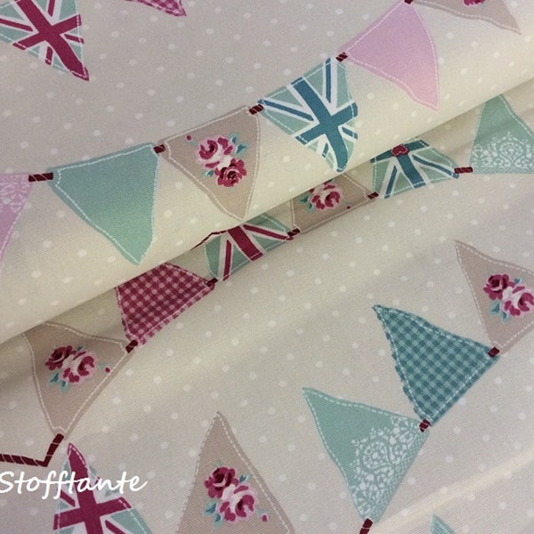 Dekostoff BUNTING, pink, Fryett's Fabrics