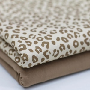 Baumwolljersey LEOPARD beige Ökotex image 1