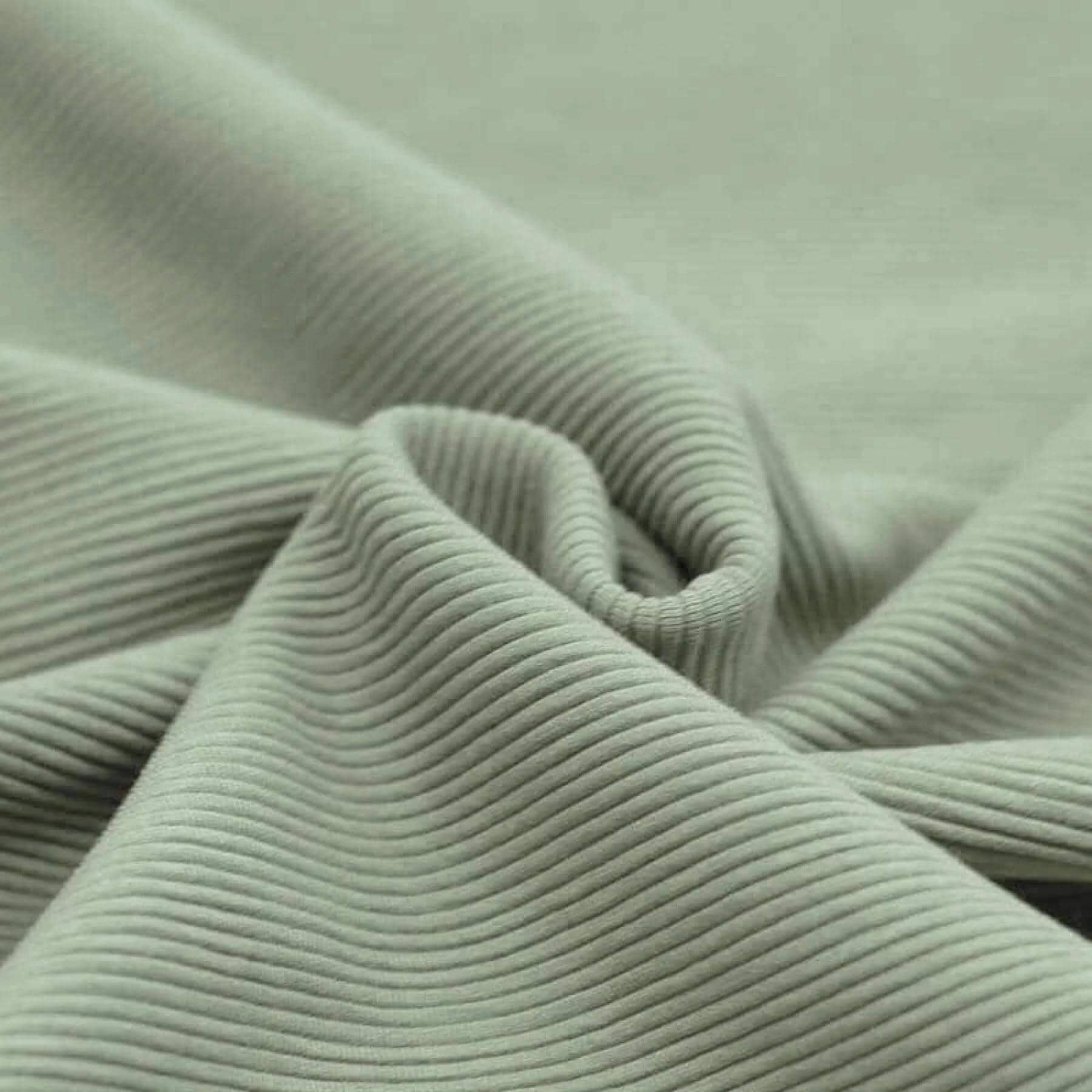 Organic 1x1 Ribbing - European Import - Dusty Mint Organic 1x1 Ribbing - European Import - Dusty Mint