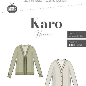 Papieren patroon, draadkever, geruit vest heren 2XS-5XL