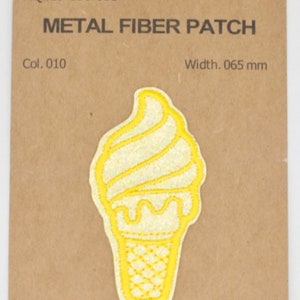 Patch / opstrijkafbeelding / opstrijkijs met glitter citroengeel