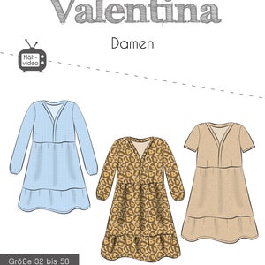 Paper pattern, thread beetle, dress Valentina ladies 32-58