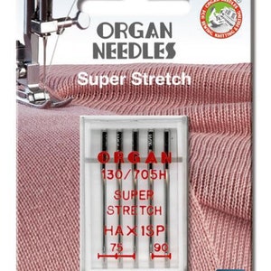 Organ Needles HA x 1 SP Super Stretch 075/090 for the sewing machine