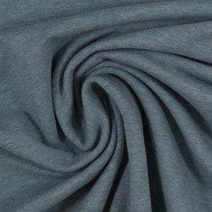Plain mottled jersey, 1742 smoke blue, Vanessa Melange from Swafing