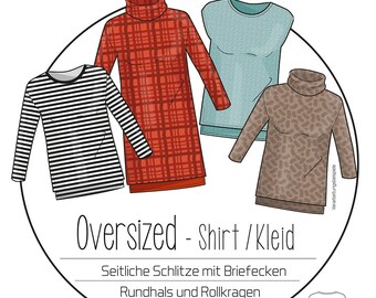 Papierschnittmuster Oversized Shirt / Kleid Damen / Kibadoo / Einzelgrößen 32-58