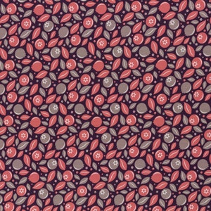 SALE Jersey Blueberry Crush by Lycklig Design by Swafing, blackberry / apricot / taupe