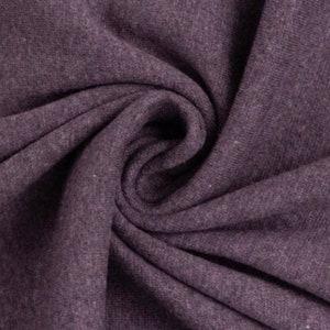 Fine knit cuffs Heike melange by Swafing, 1648 violet / dark purple