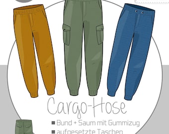 Papierschnittmuster Cargo-Hose Kibadoo / Einzelgrößen 32-58