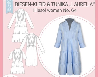 Papierschnittmuster lillesol women No.64 Biesen-Kleid & Tunika "Laurelia" mit Video-Nähanleitung*