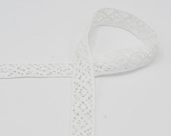 Lacet en coton 20 mm, blanc