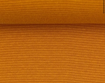 Fine knit cuffs Stella by Swafing - 315313 ochre / mustard striped 1 mm