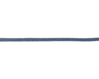 1 m round cord jeans / smoke blue, 8 mm