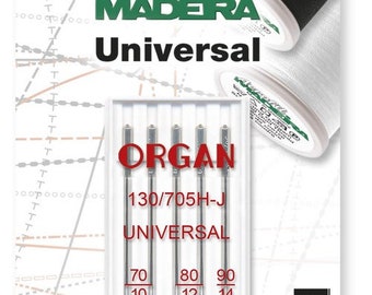 Madeira Universal Nadeln 130/705H in 3 Stärken, 2x 70/10, 2x 80/10, 1x 90/10