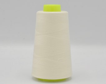 4 cones of overlock thread each 3000yards / approx. 2743 m / ecru / natural / cream
