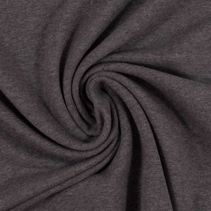 Plain mottled French Terry, 1285 dark grey mottled, Maike Melange by Swafing